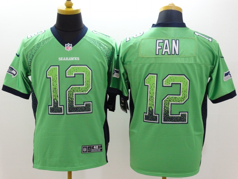 Men's Seattle Seahawks 12th Fan Green Jersey